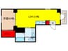 エルレナート新富町 1LDKの間取り