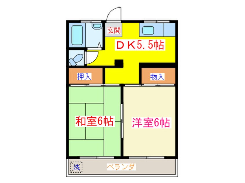間取図 赤坂グリ-ンハイツ