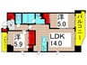 アーバンパーク綾瀬Ｄｕｏ 2LDKの間取り