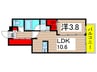 アーバンパーク綾瀬Ｄｕｏ 1LDKの間取り