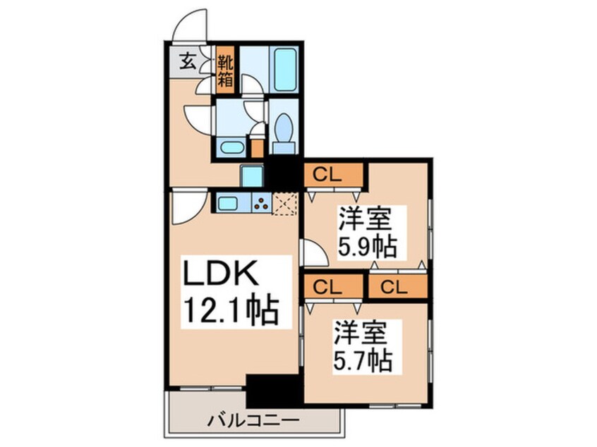 間取図 ソサエティ蔵前