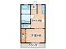 マックスビル 1DKの間取り
