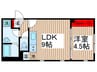 CASA PIAZZA 新小岩 1LDKの間取り