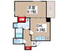 レピュア両国レジデンス 1DKの間取り