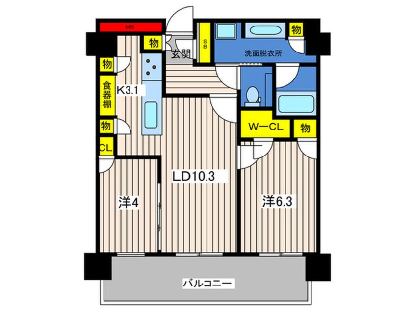 間取図 THE YOKOHAMA FRONT TOWER(3011)