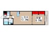 Amor　Village壱番館 1LDKの間取り