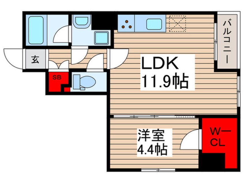 間取図 ｱｲﾙﾌﾟﾚﾐｱﾑ押上ﾉﾙﾄﾞ(309)