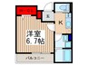 アミ　ルミエール 1Kの間取り