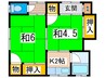あつみ荘 2Kの間取り