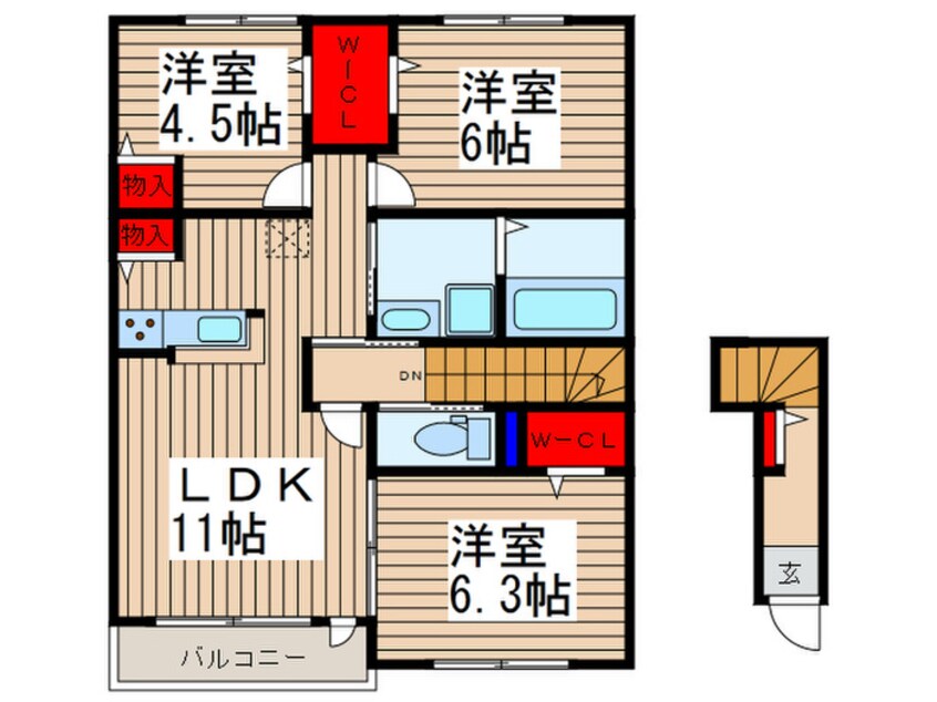 間取図 クレール・シャンブルⅢ