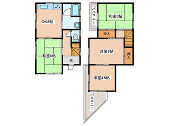 間取図 佐野町5丁目貸家