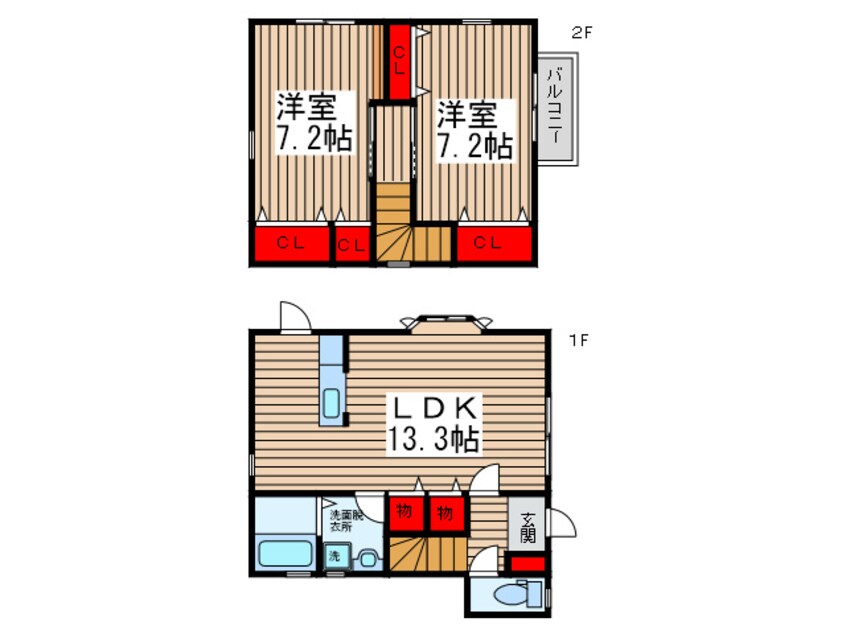 間取図 ラ　プロスペリテB