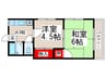 相山ハイツ 2Kの間取り