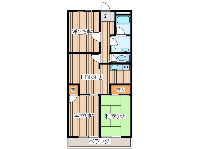 間取図 ロイヤルハイツ甲子Ａ