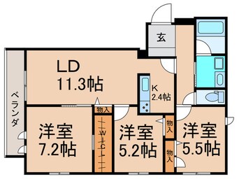 間取図 サザンクロス弥生