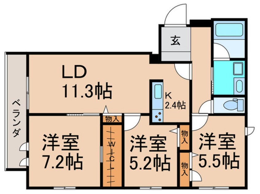 間取図 サザンクロス弥生