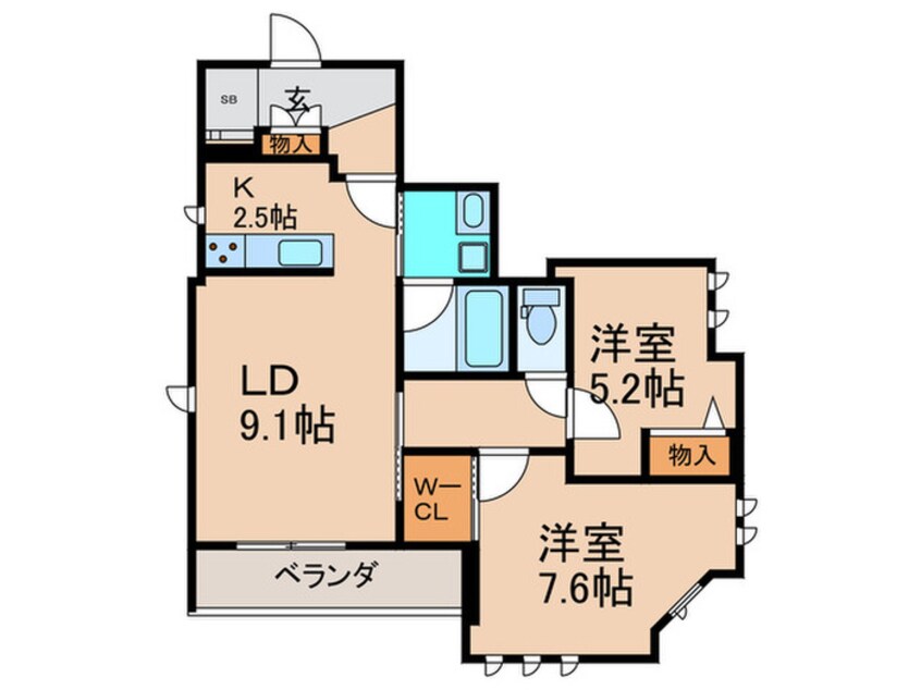 間取図 サザンクロス弥生