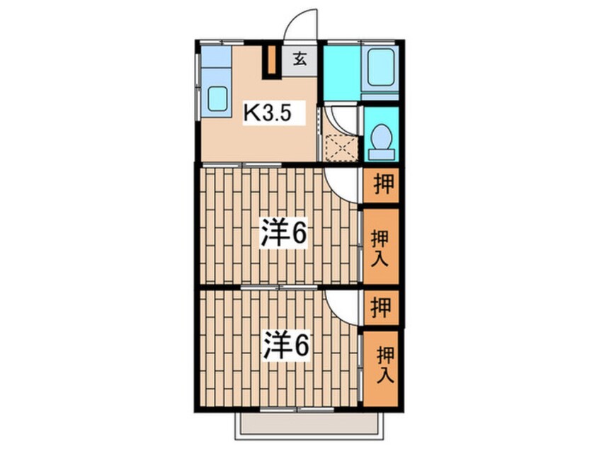 間取図 一里山コ－ポラス