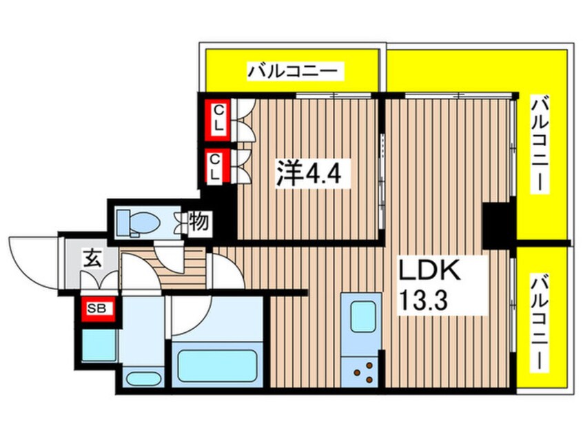 間取図 レジデンス菊川スクエア