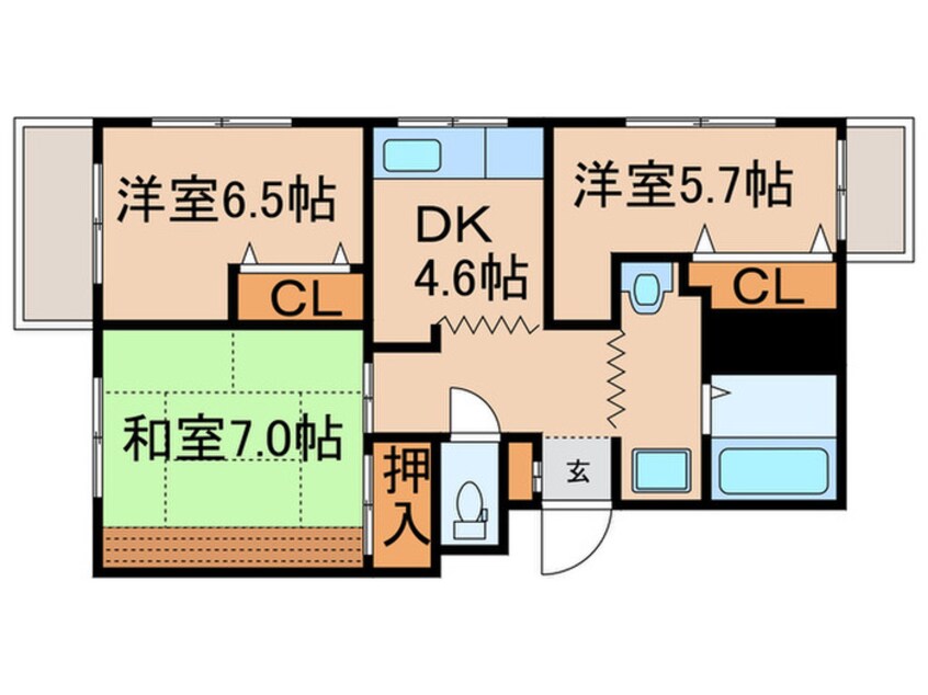 間取図 Ｋグレイス