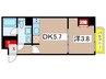 ディアレイシャス南砂町 1DKの間取り