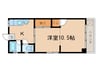 第四あら川ビル 1Kの間取り