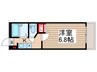 コンフェスト晋栄Ⅲ 1Kの間取り