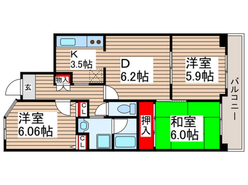 間取図 コンフォリア北葛西