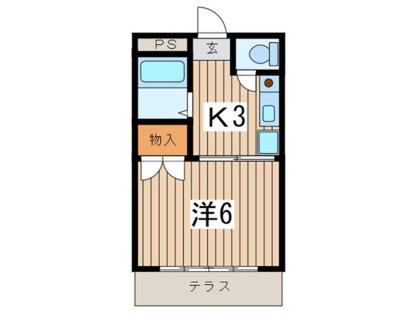 間取図 田園芙蓉マンション(102)