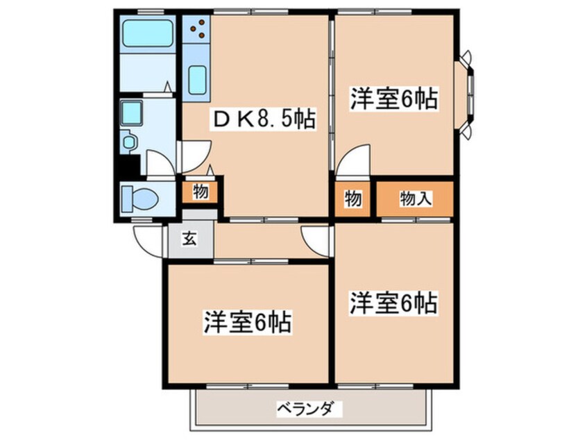 間取図 ガーデンヒルズ湘南Ａ