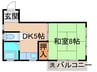 メイツ金町 1DKの間取り
