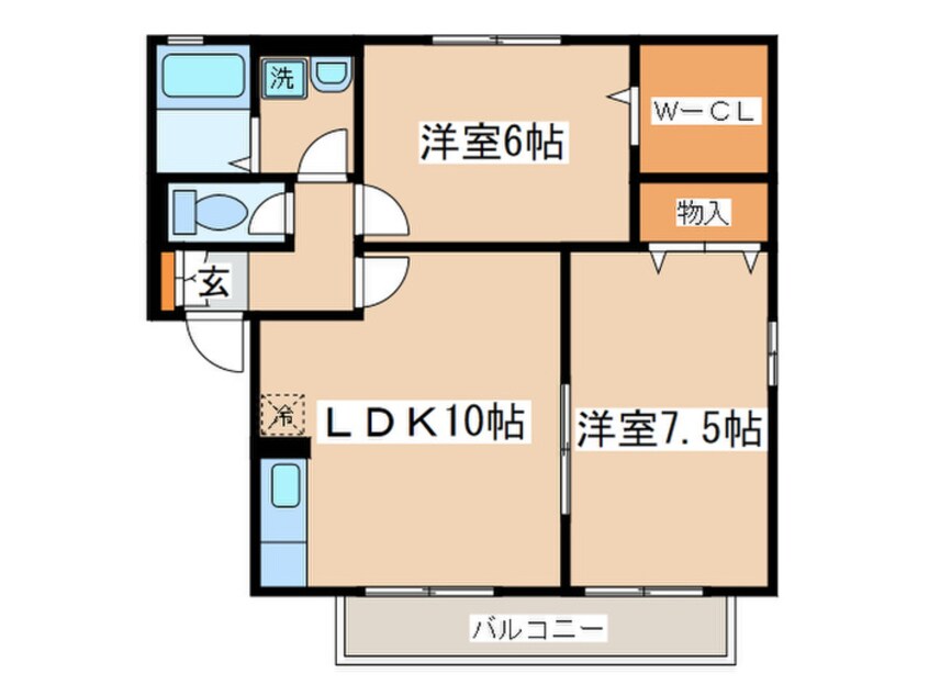 間取図 メゾンソレ－ユＢ