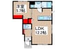 リーブルファイン吉川 1LDKの間取り