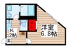 リヴェール秋津 1Kの間取り