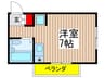 プラシ－ドドゥム－ル 1Rの間取り