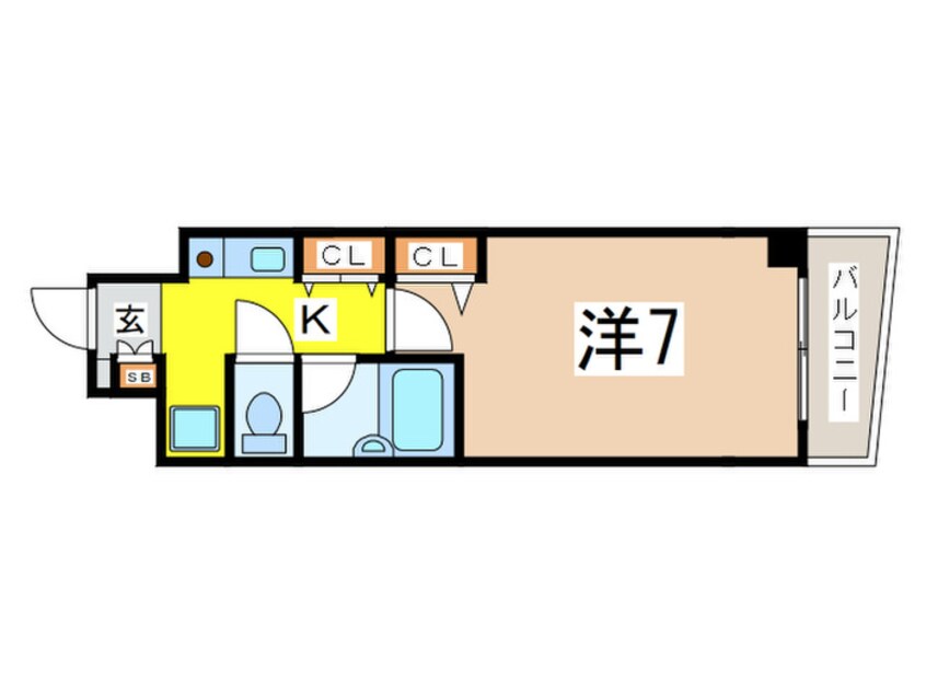 間取図 ｶﾞﾗｽﾃｰｼﾞ目白(502)