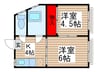 石戸中央ハイツ 2Kの間取り