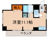 フラット大竹 1Rの間取り