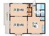 プラムフィールド 2DKの間取り