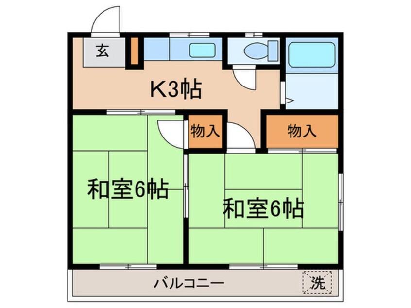 間取図 コ－ポ洋山