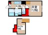 ＯｐｕｓⅤ 1Kの間取り