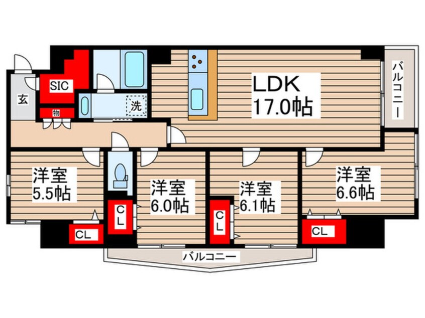 間取図 サンジェ－ムス