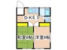 サエムハイツ 2DKの間取り