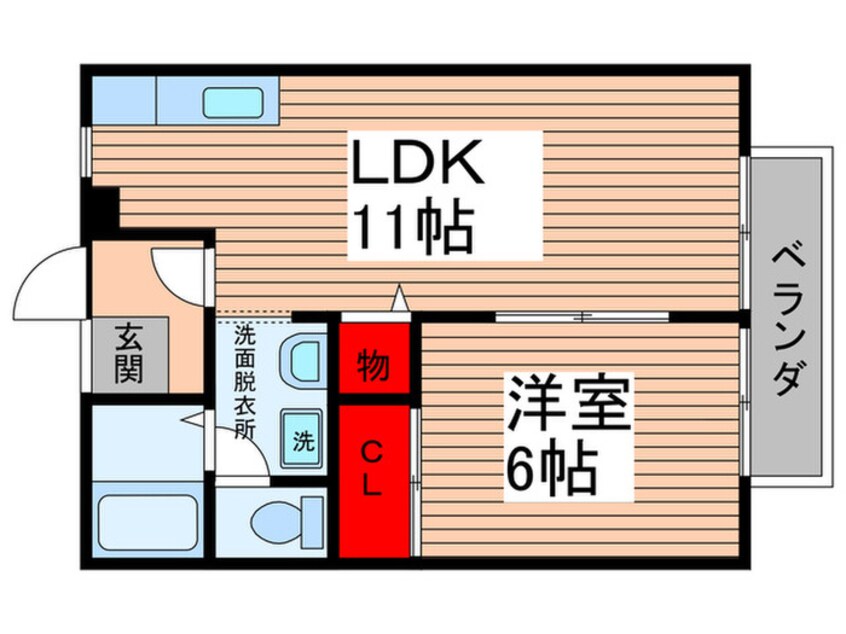 間取図 グリーンフィールドＢ棟