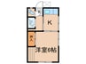 澤田荘 1Kの間取り