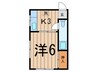 メゾーネ下馬 1Kの間取り