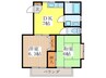 ロイヤルハイツ２ 2DKの間取り