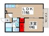 グリーンフィールドＡ棟 1LDKの間取り