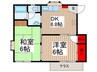 グリ－ンコ－ポＡ棟 2DKの間取り