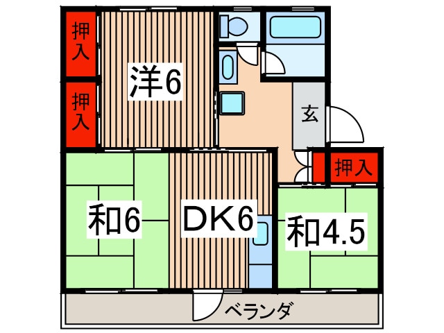 間取り図 狭山台団地2-8号棟(502)